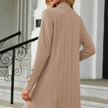 Open Front Long Sleeve Cardigan - MimiStylez