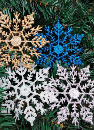 Christmas decorations, acrylic 10CM snowflakes, Christmas necessities, Christmas tree decorations