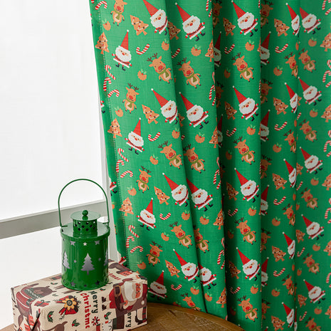 Christmas Snowman Angel Print Curtain Living Room