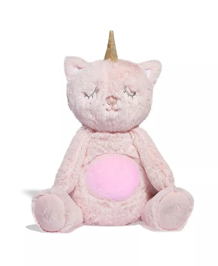 10" Soothing Kitty Corn Plush Stuffed Animal Toy with LED Lights and Sound