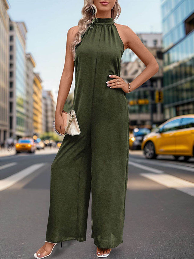 Tied Grecian Wide Leg Jumpsuit - MimiStylez