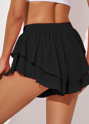 Layered Mid-Rise Waist Active Skirt - MimiStylez