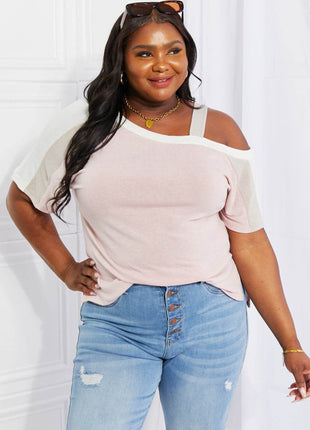 Andree by Unit Full Size Something Simple Cold Shoulder Tee - MimiStylez