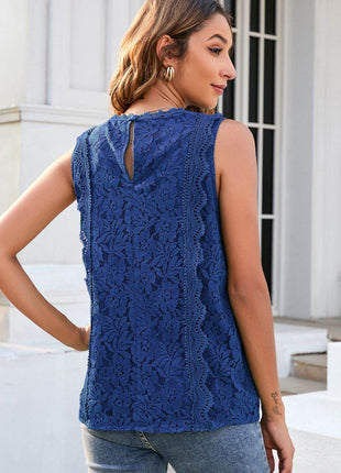Lace V-Neck Tank - MimiStylez