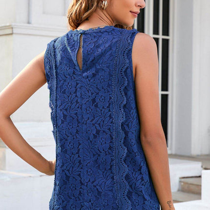 Lace V-Neck Tank - MimiStylez
