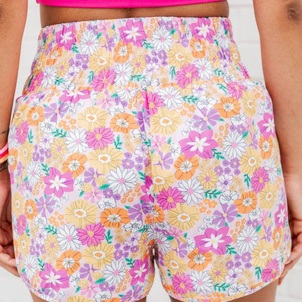 Printed High Waist Shorts - MimiStylez