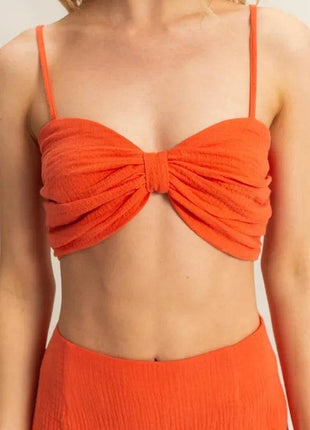 HYFVE Ruched Bra Top and Mini Skirt Set - MimiStylez