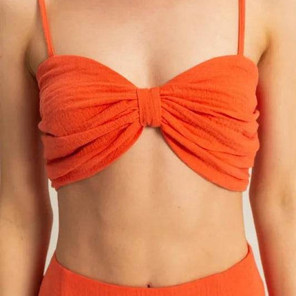 HYFVE Ruched Bra Top and Mini Skirt Set - MimiStylez