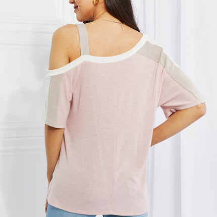Andree by Unit Full Size Something Simple Cold Shoulder Tee - MimiStylez