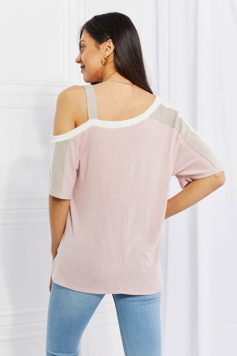 Andree by Unit Full Size Something Simple Cold Shoulder Tee - MimiStylez