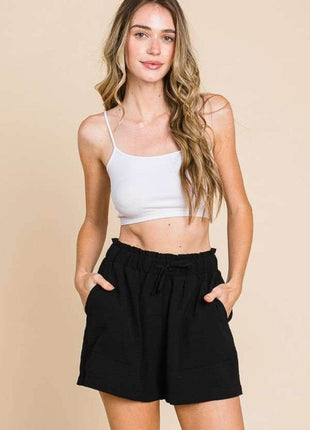 Culture Code High Waist Paper bag Shorts - MimiStylez