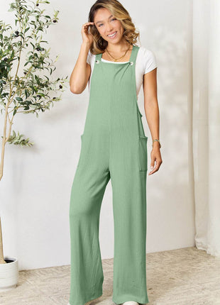 Double Take Full Size Wide Strap Overall with Pockets - MimiStylez