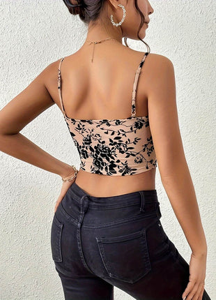 Printed Scoop Neck Cami - MimiStylez