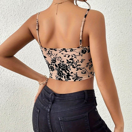 Printed Scoop Neck Cami - MimiStylez