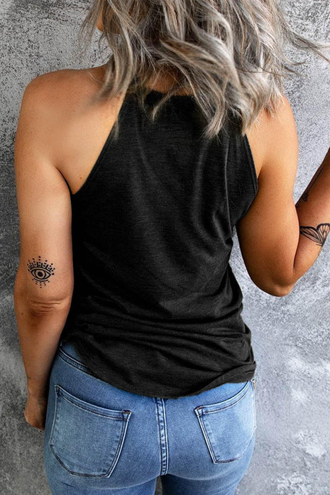 Sunflower Graphic Round Neck Tank - MimiStylez