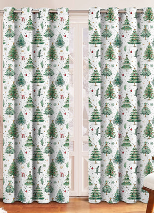 Christmas Forest Punching Shading Curtain Decoration New