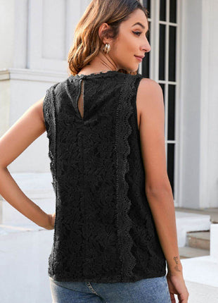 Lace V-Neck Tank - MimiStylez