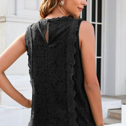 Lace V-Neck Tank - MimiStylez