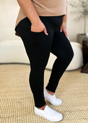 Wide Waistband Sports Leggings - MimiStylez