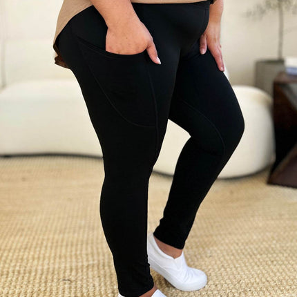 Wide Waistband Sports Leggings - MimiStylez