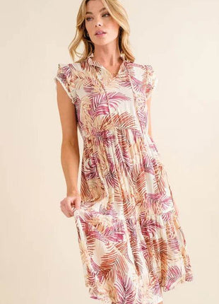 And The Why Boho Printed Tiered Dress - MimiStylez