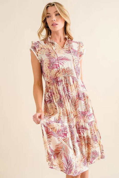 And The Why Boho Printed Tiered Dress - MimiStylez