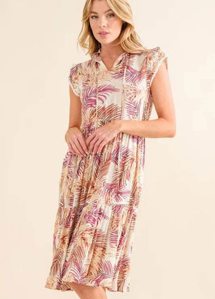 And The Why Boho Printed Tiered Dress - MimiStylez