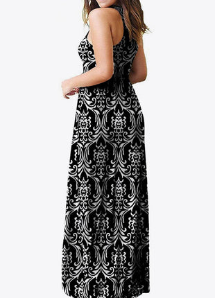 Empire Waist Sleeveless Dress with Pockets - MimiStylez