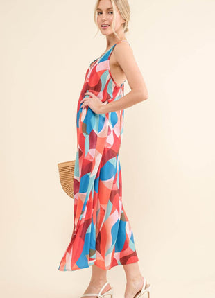 And the Why Printed Crisscross Back Cami Dress - MimiStylez