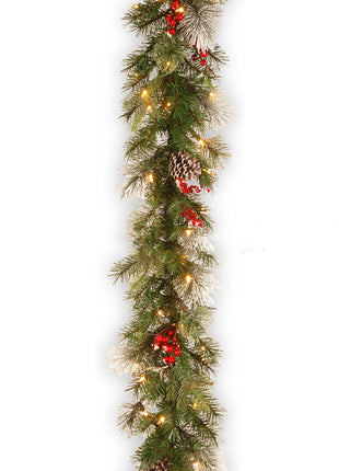 6FT & 9FT Pre Lit Christmas Garland Decoration