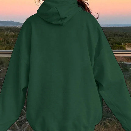 Drawstring Dropped Shoulder Hoodie - MimiStylez