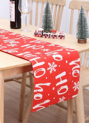 Christmas Table Flag Double Printing Snowman Table Mat