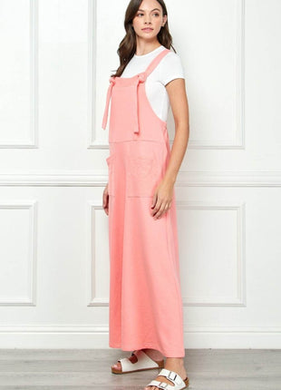 Veveret Wide Strap French Terry Overalls - MimiStylez