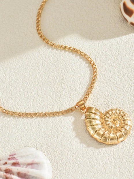 18K Gold-Plated Shell Pendant Necklace - MimiStylez