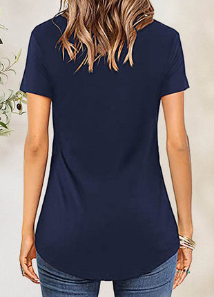 Crisscross Short Sleeve T-Shirt - MimiStylez