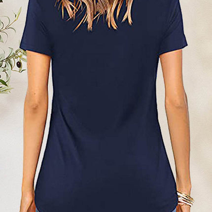 Crisscross Short Sleeve T-Shirt - MimiStylez