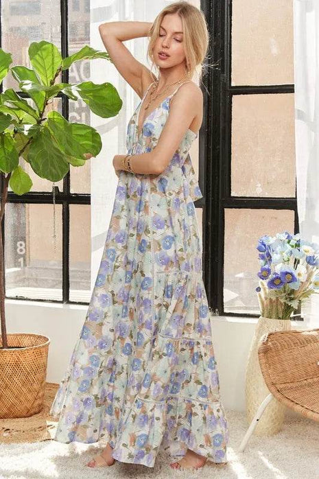 ADORA Bow Back Floral Cami Dress - MimiStylez