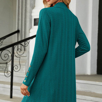Open Front Long Sleeve Cardigan - MimiStylez