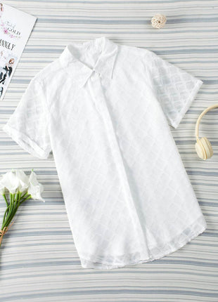 Button Up Short Sleeve Shirt - MimiStylez