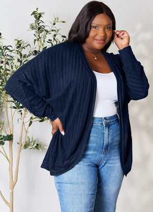 Basic Bae Full Size Ribbed Cocoon Cardigan - MimiStylez