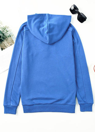 Lace-Up Dropped Shoulder Hoodie - MimiStylez