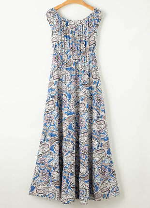 Printed Off-Shouder Short Sleeve Dress - MimiStylez