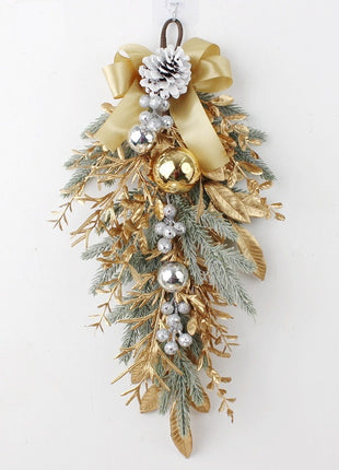 Golden Christmas Swag, Wreath, Garland Decorations