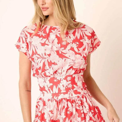 Mittoshop Tropical Print Top and Skirt Set - MimiStylez