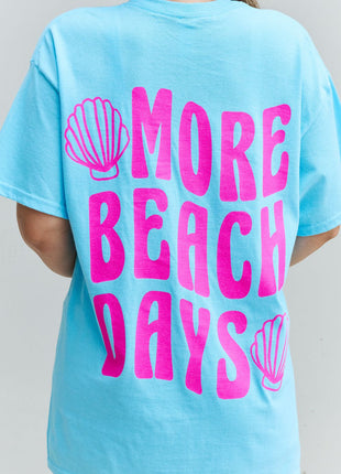 Sweet Claire "More Beach Days" Oversized Graphic T-Shirt - MimiStylez