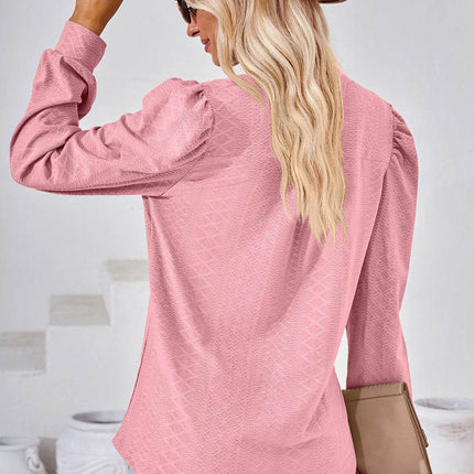 Notched Long Sleeve T-Shirt - MimiStylez