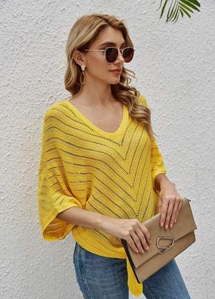 Openwork Batwing Sleeve Cover-Up - MimiStylez