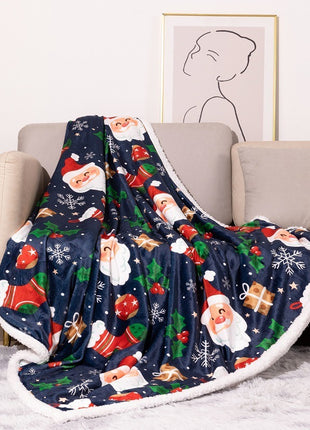 Flannel Christmas Blanket Double Layer