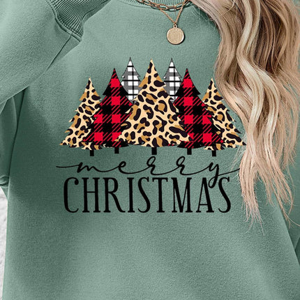 MERRY CHRISTMAS Round Neck Long Sleeve Sweatshirt - MimiStylez