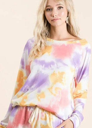 BiBi Tie Dye French Terry Top and Shorts Set - MimiStylez